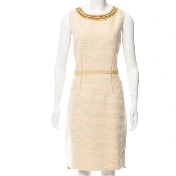 Elie Tahari Dresses Elie Tahari Tweed Dress Embellished Beaded